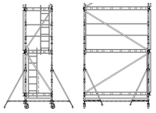  Scheme of UNI Mobile scaffolding